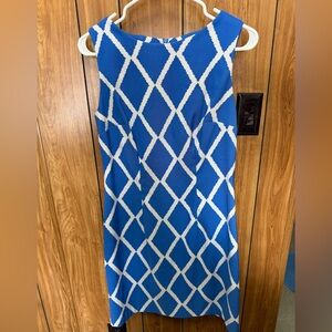 Alyx Blue and White Geometric Dress